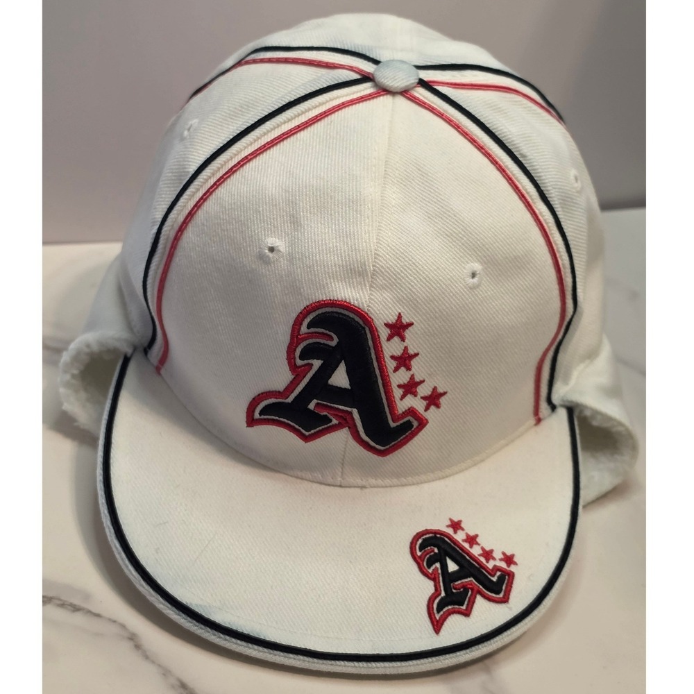 Pit Bull Atlanta Trapper Baseball Cap White Red Sherpa Ear Flaps Mens XL Hat